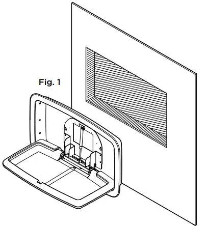 KoalaKare KB310-SSRE Recessed Mounted Baby Changing Station - fig1