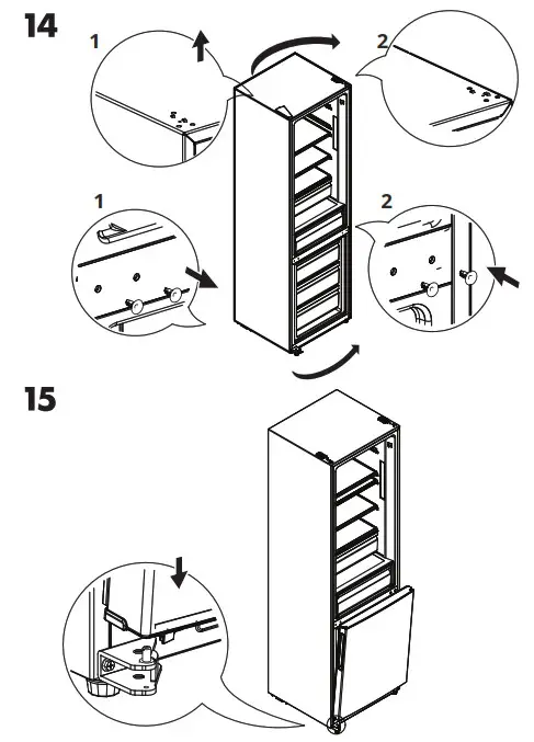 IKEA 004 901 26 VALGANG Stainless Steel Freestanding FridgeFreezer - overview 11