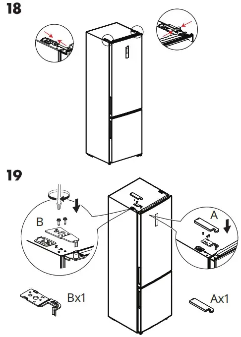 IKEA 004 901 26 VALGANG Stainless Steel Freestanding FridgeFreezer - overview 13