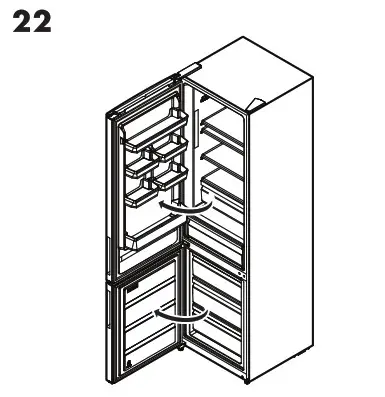 IKEA 004 901 26 VALGANG Stainless Steel Freestanding FridgeFreezer - overview 15