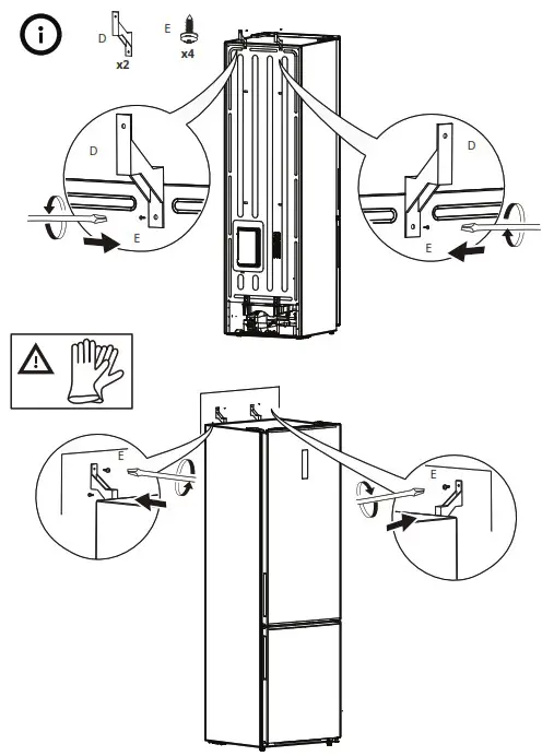 IKEA 004 901 26 VALGANG Stainless Steel Freestanding FridgeFreezer - overview 3