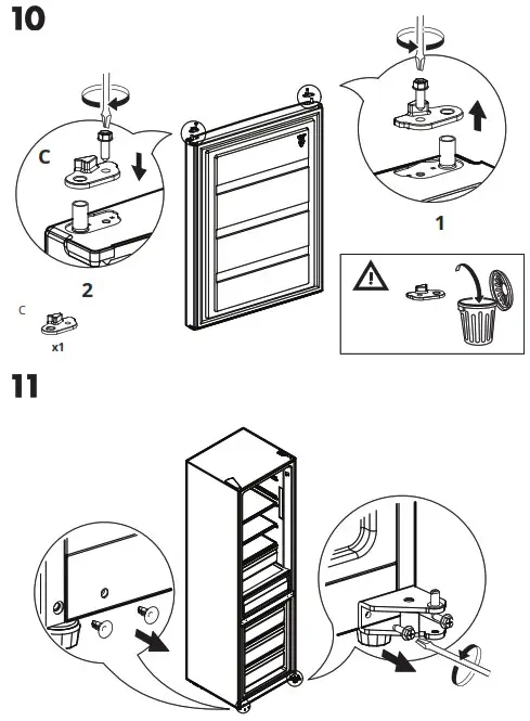 IKEA 004 901 26 VALGANG Stainless Steel Freestanding FridgeFreezer - overview 9