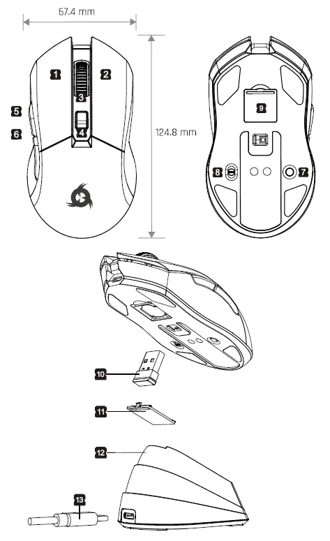 Klim Blaze Pro Rechargeable Wireless Gaming Mouse-1