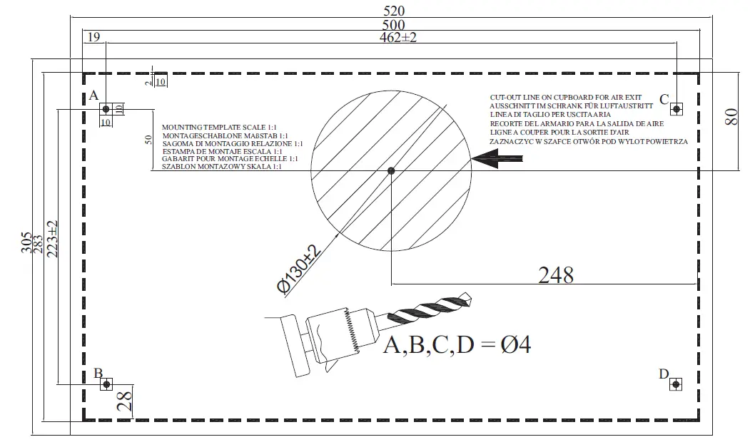Installation of appliance 3
