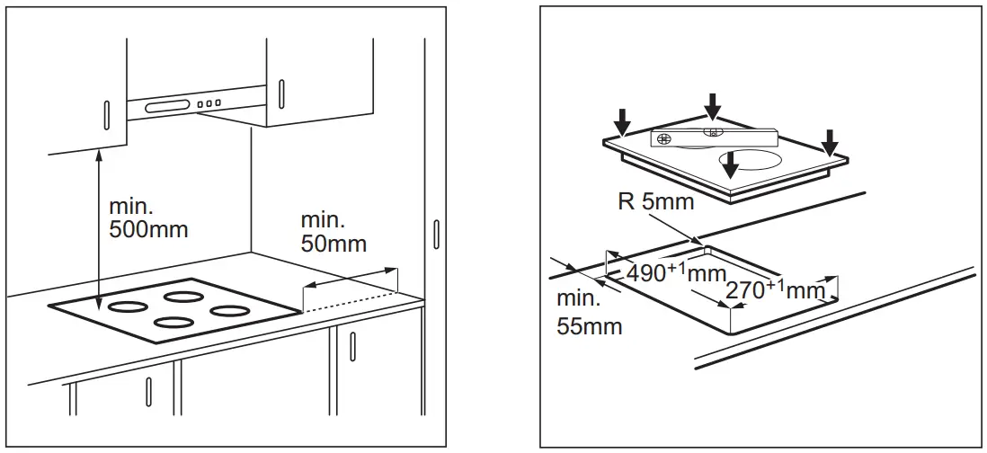 AEG HRB32310CB Built-In Hob User Manual - Assembly