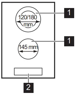AEG HRB32310CB Built-In Hob User Manual - Cooking surface layout
