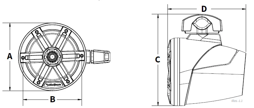 Rockford Fosgate M1WL-65MB 6.5 Inch Color Optix Moto-Can Speaker Fig1
