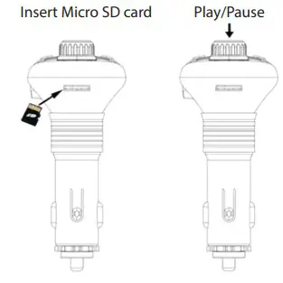 PYLE Wireless BT Streaming Car FM Transmitter USB Quick Charge Insert Micro