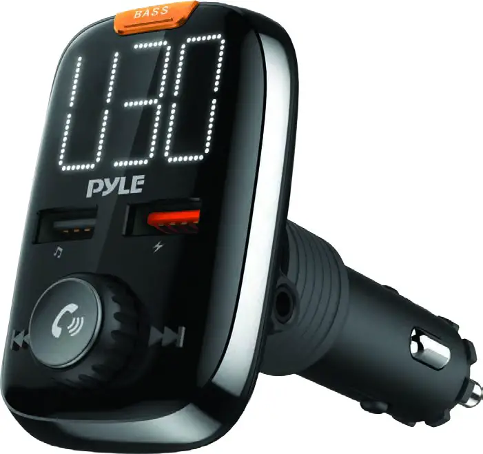 PYLE Wireless BT Streaming Car FM Transmitter USB Quick Charge