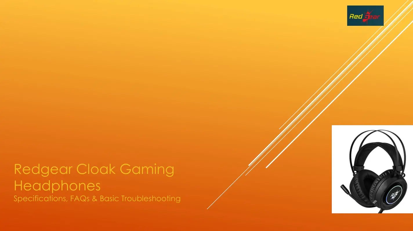 Red Gear Wired RGB Gaming Headphones with Microphone for PC Instructions