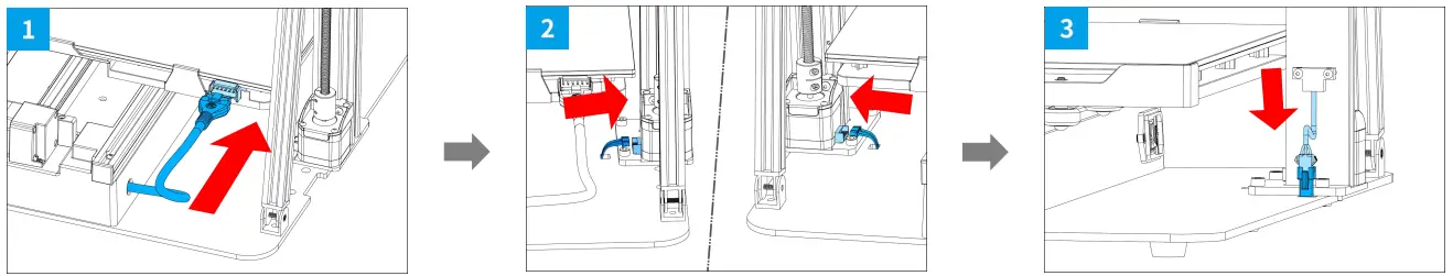 MINGDA Magician Pro 3D Printer - Cable connecting