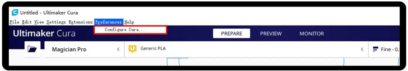 MINGDA Magician Pro 3D Printer - Import Configuration file