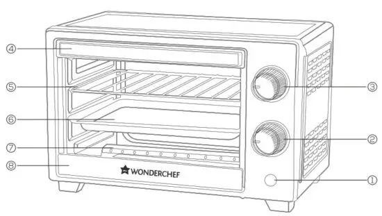 WONDERCHEF WCOTGO1JK09A03 Oven Toaster Grill - Components