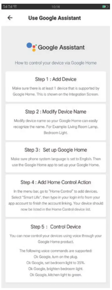 elinksmart WBLC9 WiFi Smart Light - Google