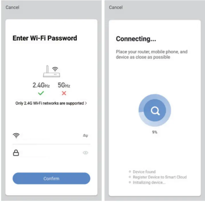 elinksmart WBLC9 WiFi Smart Light - Wi fi connecting