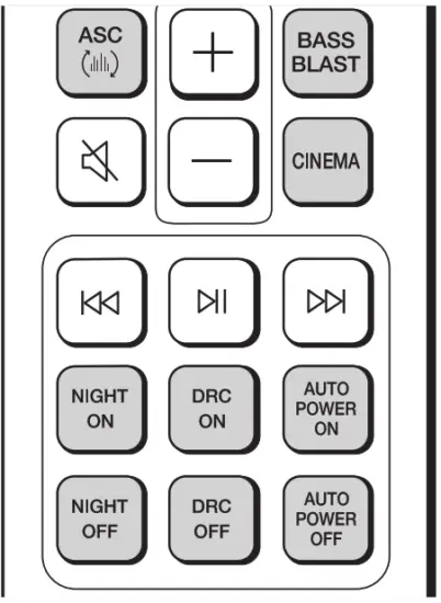 LG SK1D 2 0 ch Sound Bar with Bluetooth Connectivity - Remote control