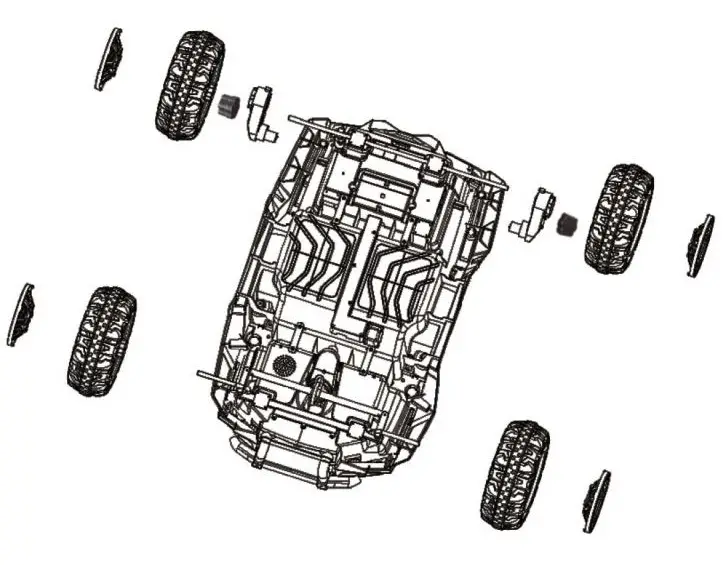 Handan City Jianerle Toy ZH130435198508 Electric Four wheeler for children Installation Guide - Install the front and rear wheels