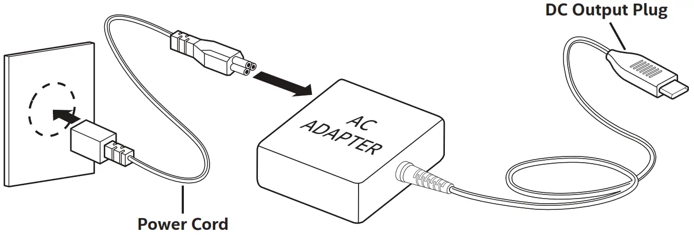 intel LAPBC510 NUC 11 Performance Laptop Kit - Connect the power