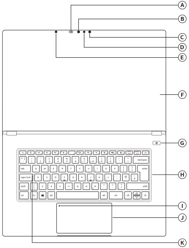 intel LAPBC510 NUC 11 Performance Laptop Kit - Overview UK Keyboard