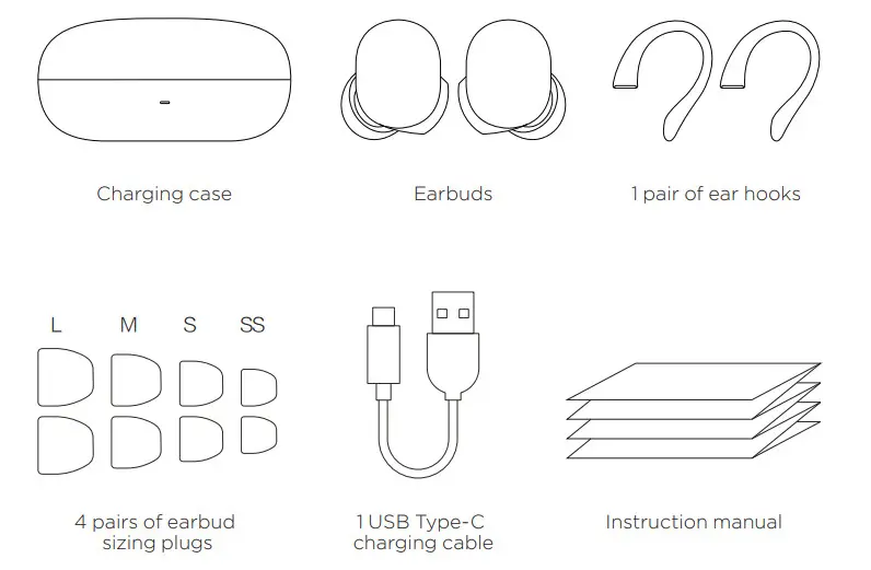 xiaomi A1965 Amazfit PowerBuds In Ear Bluetooth Earbuds - figure 1