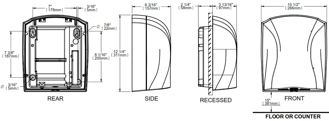 stelpro EL NIÑO HAND DRYER - Fig