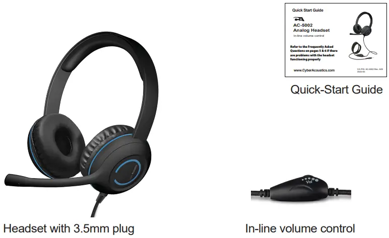 Cyber Acoustics AC-5002 Analog Headset-fig2