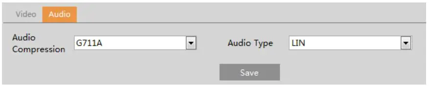Speco 2MP IP Camera User Manual - Audio Configuration