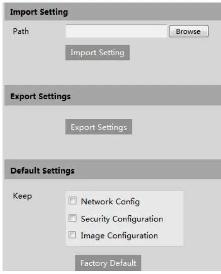 Speco 2MP IP Camera User Manual - Backup and Restore
