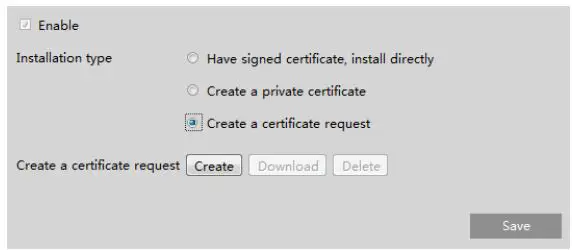 Speco 2MP IP Camera User Manual - Create a certificate request