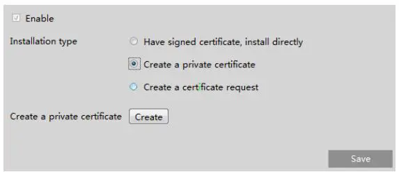 Speco 2MP IP Camera User Manual - Create a private certificate