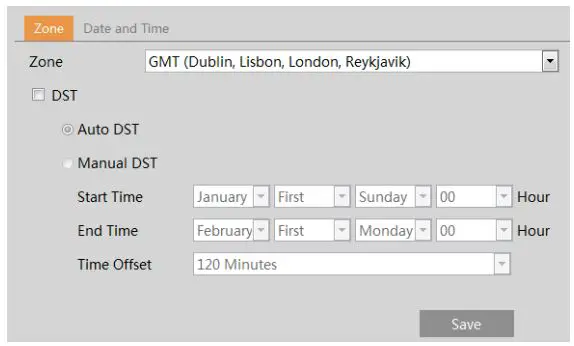 Speco 2MP IP Camera User Manual - Date and Time