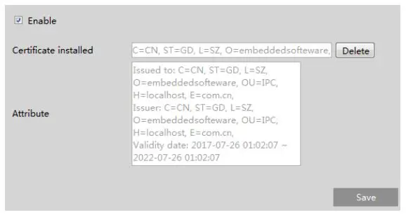 Speco 2MP IP Camera User Manual - HTTPS as shown