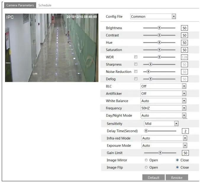 Speco 2MP IP Camera User Manual - Image Configuration