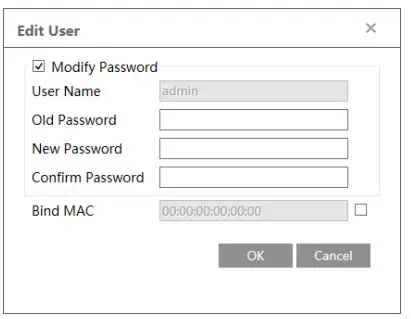Speco 2MP IP Camera User Manual - Modify user