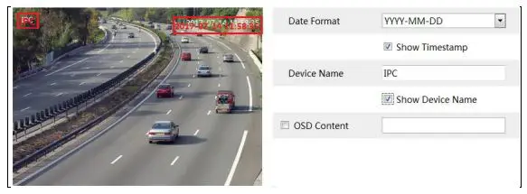 Speco 2MP IP Camera User Manual - OSD Configuration