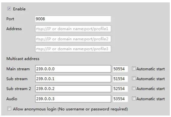 Speco 2MP IP Camera User Manual - RTSP