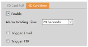 Speco 2MP IP Camera User Manual - SD Card Error