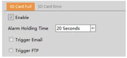 Speco 2MP IP Camera User Manual - SD Card Full