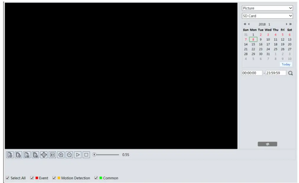 Speco 2MP IP Camera User Manual - SD Card Image Search