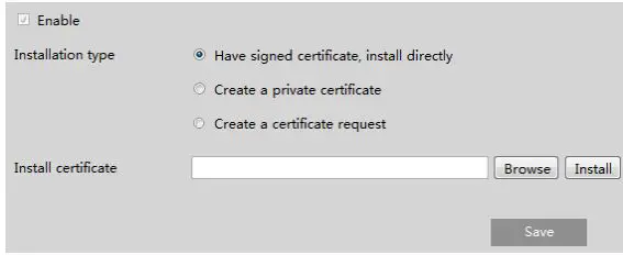 Speco 2MP IP Camera User Manual - default certificate