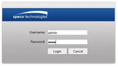 Speco 2MP IP Camera User Manual - login interface