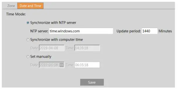 Speco 2MP IP Camera User Manual - set the time and date