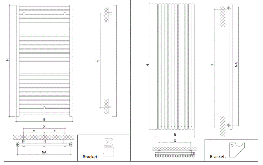 XIMAX-1928BTU-Apus-Designer-Towel-Radiator-FIG-4