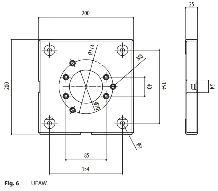 VIDEOTEC UEAW Stainless Steel Counter-Plate-fig6