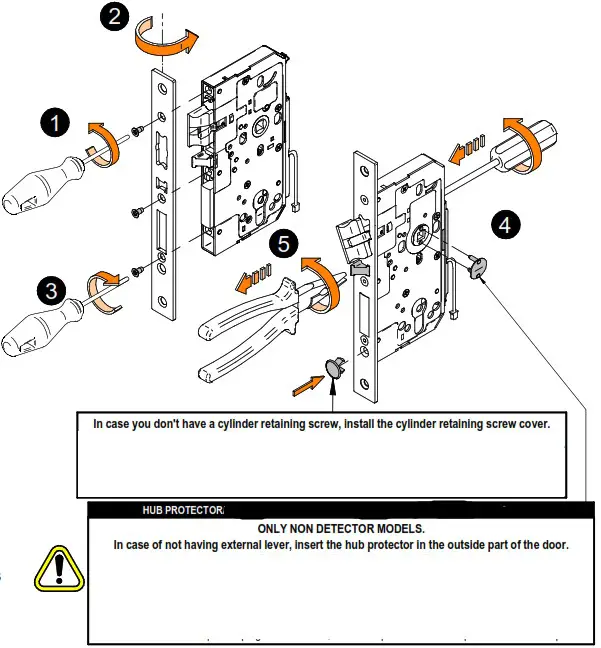 SALTO LE7Sxx Asymmetric Mortise Lock - Hand changing