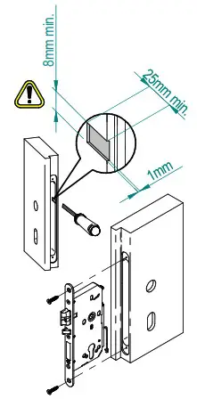 SALTO LE7Sxx Asymmetric Mortise Lock - Lock installation