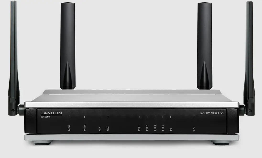 LANCOM 1800EF-5G High Availability Networking via 5G Fiber and Ethernet product