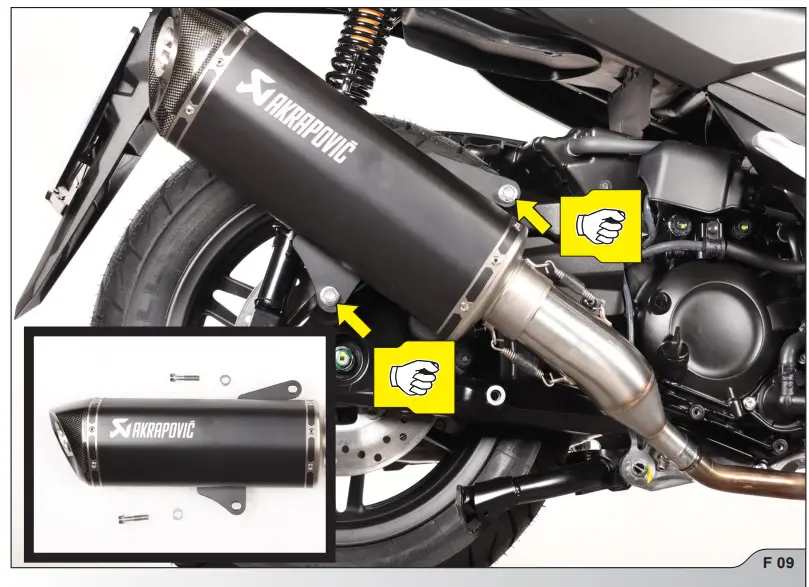 AKRAPOVIC S-B10SO13 HZC Slip On Line Carbon Fiber Muffler - fig 2