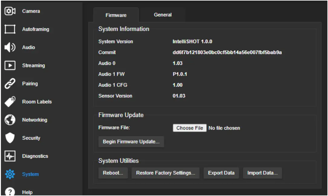 VADDIO VAISUCWH IntelliSHOT Auto Tracking Camera