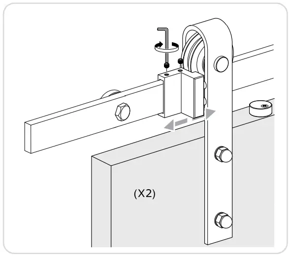 ZEKOO Barn Door Hardware Kit - fig 14